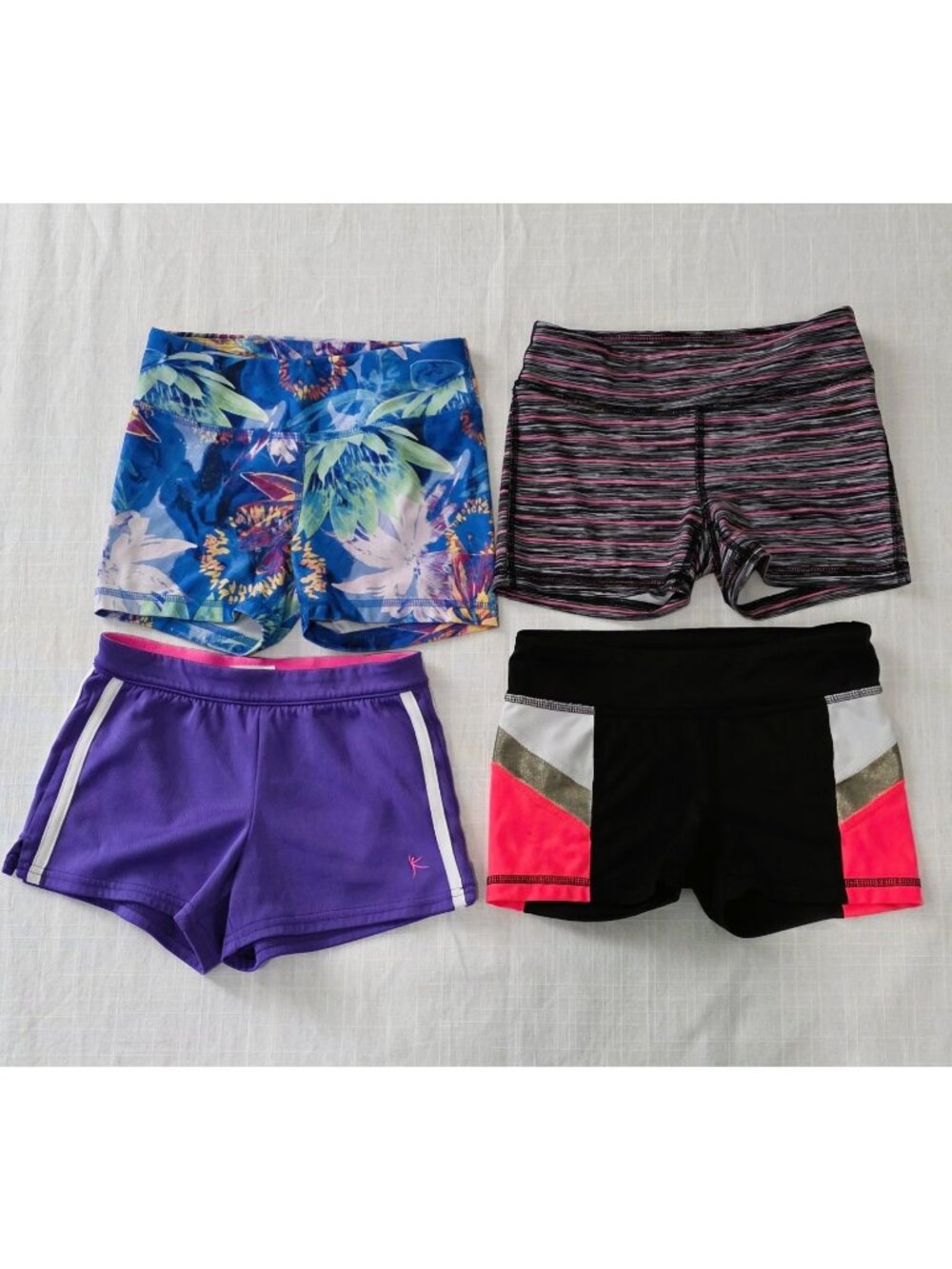 Girls Athletic Shorts Bundle Size S 4 Pairs